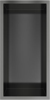&MORE Inbouwnis 30x15x10cm Geborsteld Gunmetal PVD