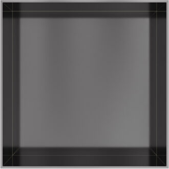 &MORE Inbouwnis 30x30x10cm frameless Geborsteld Gunmetal PVD