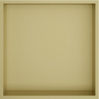 &MORE Inbouwnis 30x30x10cm Geborsteld Messing PVD