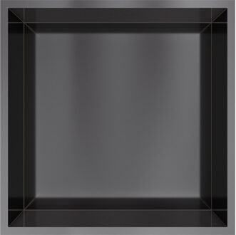 &MORE Inbouwnis 30x30x10cm Geborsteld Zwart PVD