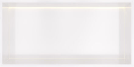 &MORE Inbouwnis 30x60x10cm met LED IP44 Mat Wit