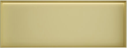 &MORE Inbouwnis 30x80x10cm frameless + LED Geborsteld Messing PVD