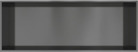 &MORE Inbouwnis 30x80x10cm Geborsteld Gunmetal PVD