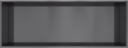 &MORE Inbouwnis 30x80x10cm Geborsteld Zwart PVD