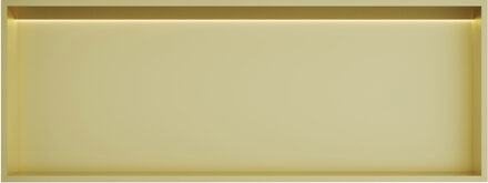 &MORE Inbouwnis 30x80x10cm met LED IP44 Geborsteld Messing PVD