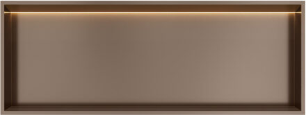 &MORE Inbouwnis 30x80x10cm met LED IP44 Tuscan Bronze