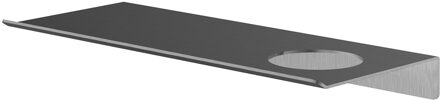 &More Planchet 30 cm inclusief bevestigings rails met 1 uitsparing voor een zeepdispenser of beker Geborsteld gunmetal PVD