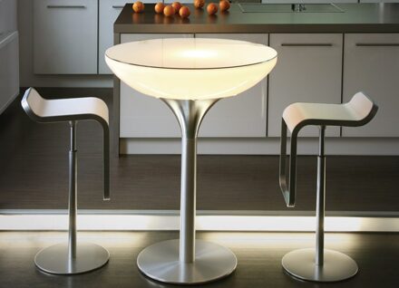 Moree Lounge Table 105 Wit Verlicht