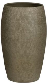 Morgan Vaas - 30x30x50 cm - Terracotta - Donkergroen