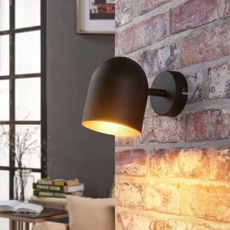 Morik wandspot, 1-lamp zwart, goud