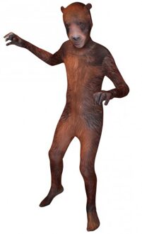 Morphsuits Grizzly beer morphsuit voor kinderen 10-12 jaar (152) - Carnavalskostuums Bruin