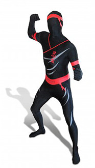 Morphsuits Second skin pak ninja Zwart