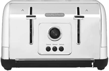 Morphy Richards 240134 - Broodrooster - 4 Sneden - Retro look - Wit