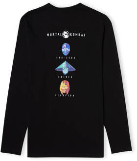 Mortal Kombat Characters Unisex Long Sleeve T-Shirt - Zwart - L