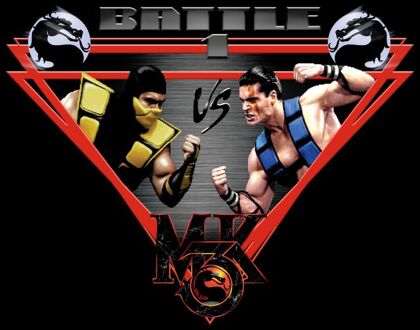 Mortal Kombat Fight Screen Unisex T-Shirt - Black - L Zwart