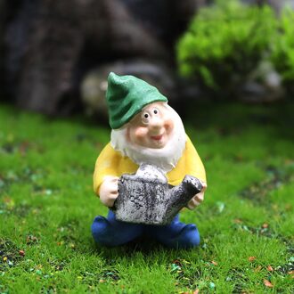 Mos Micro Landschap Decoratie Tuin Witte Baard Dwerg Dwerg Ornamenten Charact Tuin Gnomes Decor Tuin Standbeeld Fairy Garden