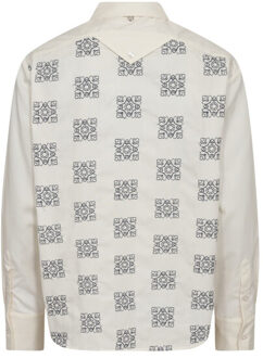 Mos Mosh 173000 180 mosmosh mm weina geo shirt ecru Wit