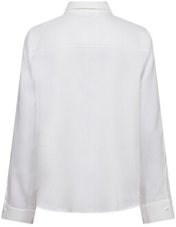 Mos Mosh 175680 101 mosmosh mm ayen stripe shirt white Wit