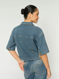 Mos Mosh 176670 401 mosmosh mmebba bobble jacket blue - maat S Blauw