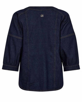 Mos Mosh Blouse lange mouw 178490 bari - maat S Blauw