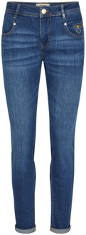 Mos Mosh Chique Blauwe Jeans met Ritsdetail MOS Mosh , Blue , Dames - W31,W27,W32
