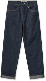 Mos Mosh Donkerblauwe Straight Leg Jeans MOS Mosh , Multicolor , Dames - W25,W31,W28,W24