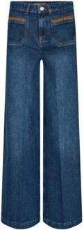 Mos Mosh Flared Blauwe Jeans MOS Mosh , Blue , Dames - W29,W32,W27,W31,W28