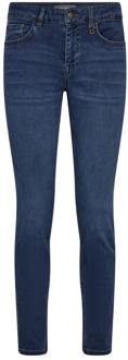 Mos Mosh Slim-Fit High Rise Blauwe Jeans met Borduurwerk MOS Mosh , Blue , Dames - W31,W28,W25