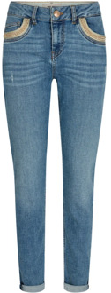 Mos Mosh Slim-Fit Jeans met Distressed Details MOS Mosh , Blue , Dames - W33,W27,W28,W32,W26,W25