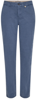 Mos Mosh Stijlvolle Chino Broek met Mid-Rise Taille MOS Mosh , Blue , Dames - W30