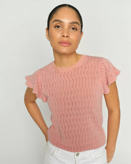 Mos Mosh Top korte mouw 177580 mmganna patte - maat M Roze