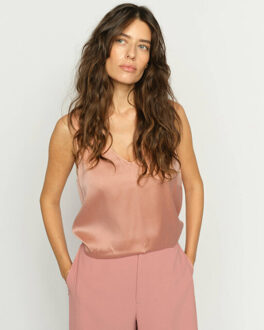 Mos Mosh Top zonder mouw 153590 mmastrid v-ne - maat L Roze