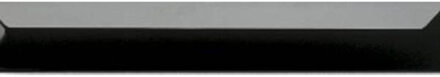 Mosa Foxtrot Tegelstrip voor wand 3x15cm 6.8mm witte scherf Zwart 1006021 Zwart glans