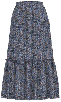 Mosaiccc Gipsy Rok in Hemelsblauw Co'Couture , Multicolor , Dames - Xl,L,M,S,Xs