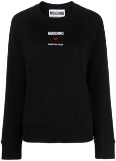 Moschino 1555 Sweatshirt Moschino , Black , Dames - M,S,Xs,2Xs