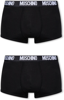 Moschino 2-pack Supima® katoenen boxershorts Moschino , Black , Heren - 2Xl,Xl,L,M,S,Xs