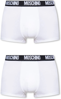 Moschino 2-pack Supima® katoenen boxershorts Moschino , White , Heren - 2Xl,Xl,L,M,S,Xs