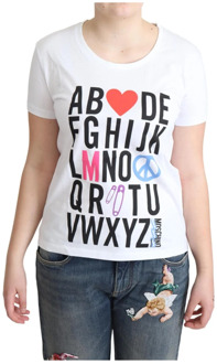 Moschino Alfabet Letters Print T-shirt Moschino , White , Dames - M,S