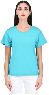 Moschino Aqua Groen Logo T-shirt Dames Moschino , Green , Dames - L,M,S,Xs