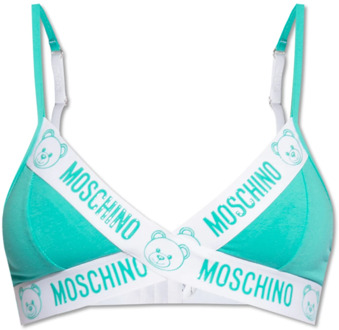 Moschino Beha met logo Moschino , Blue , Dames - Xl,L,M