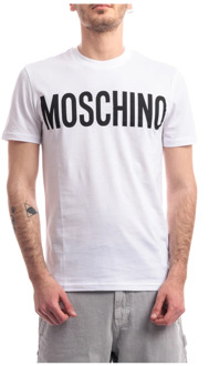 Moschino Biologisch katoenen Jersey T-shirt Moschino , White , Heren - L,M