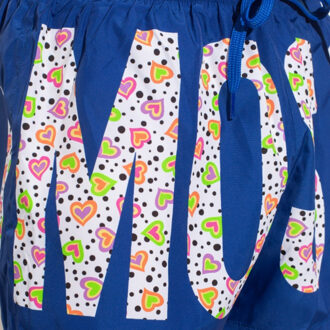 Moschino bloemenprint logo helderblauwe korte zwemshort - maat