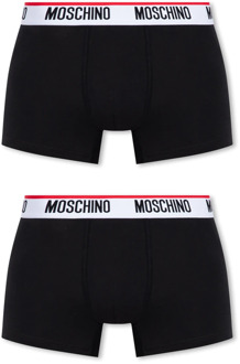 Moschino Boxershorts twee-pack Moschino , Black , Heren - 2Xl,Xl,L,S,Xs