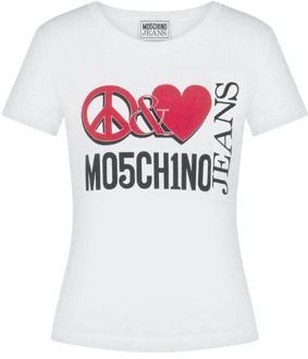 Moschino Casual Katoenen T-shirt Moschino , White , Dames - M,S,Xs