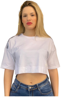 Moschino Casual Katoenen T-shirt Moschino , White , Dames - M,S,Xs