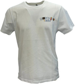 Moschino Casual Katoenen T-shirt Moschino , White , Heren - L,M,S,Xs