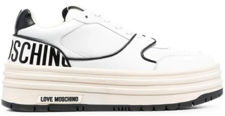 Moschino Chunky Sneakers Wit/Zwart Moschino , White , Dames - 38 EU