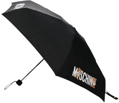 Moschino Compact Teddy Bear Paraplu Moschino , Black , Dames - ONE Size