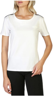 Moschino Dames Logo Katoenen T-shirt Moschino , White , Dames - L,M,S,Xs