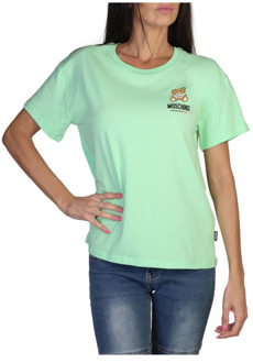 Moschino Dames Logo Print T-Shirt Moschino , Green , Dames - M,S,Xs